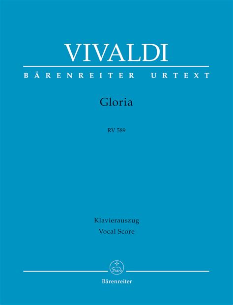 gloria rv 589 vocal score latin edition Reader