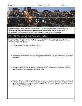 glory questions answer key thomas