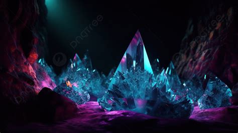 glowing gemstones