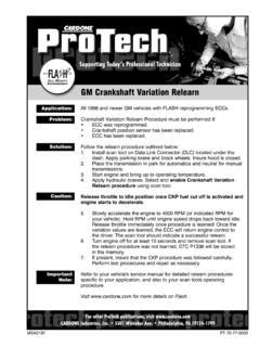 gm crankshaft variation relearn cardone log in pdf Doc