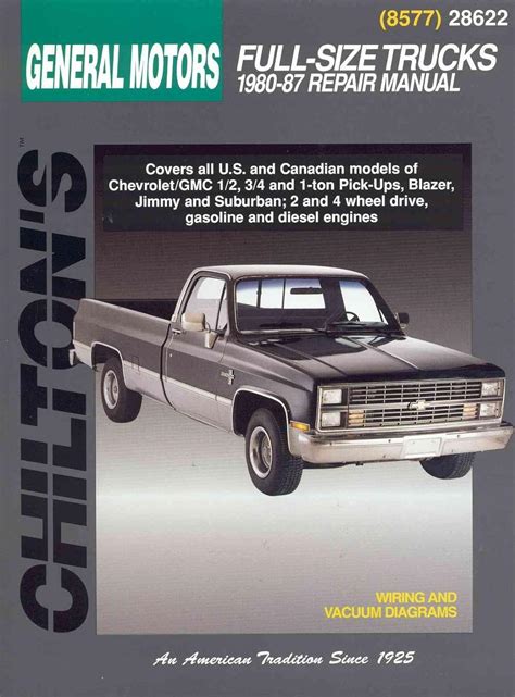 gm full size trucks 1980 87 chilton total car care series manuals Reader
