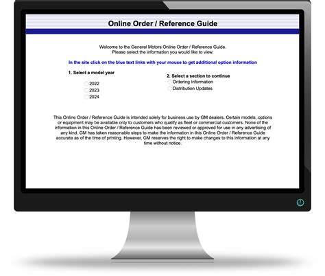 gm online order reference guide PDF