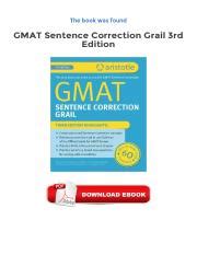 gmat sentence correction grail 3rd Ebook PDF