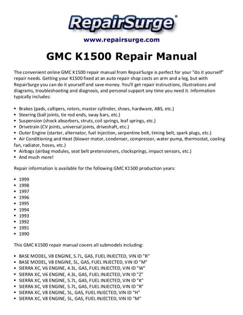 gmc k1500 service pdf Epub