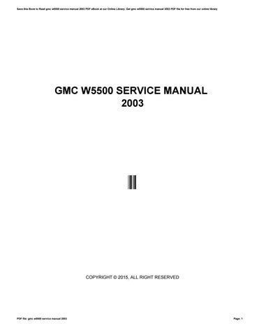 gmc w5500 service manual Ebook Reader