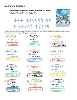 go multiplying binomials answer key Epub