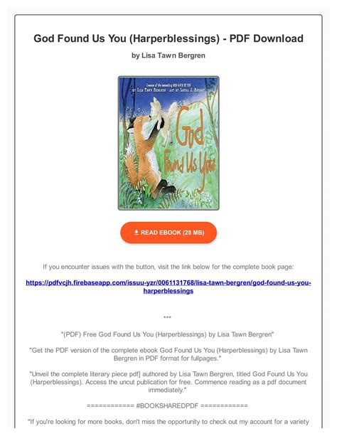 god found us you harperblessings Epub