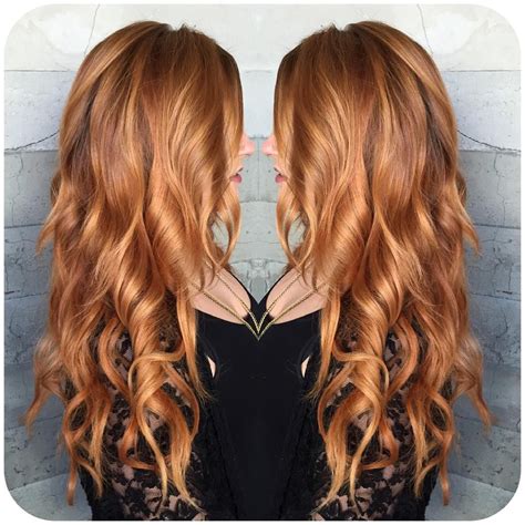 golden copper colored hair