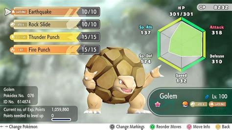 golem best moveset