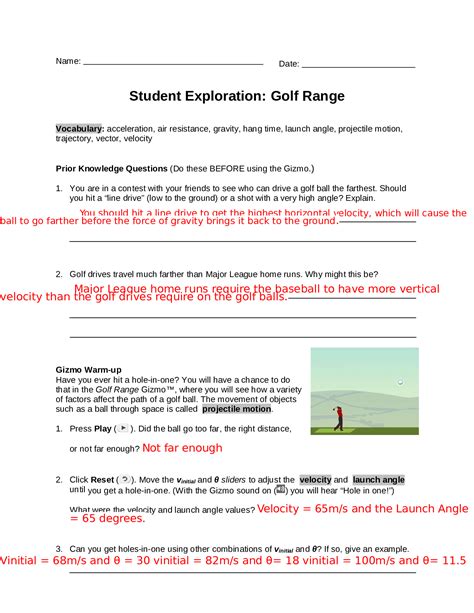 golf range gizmo answer Reader