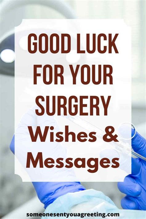 good luck on surgery wishes