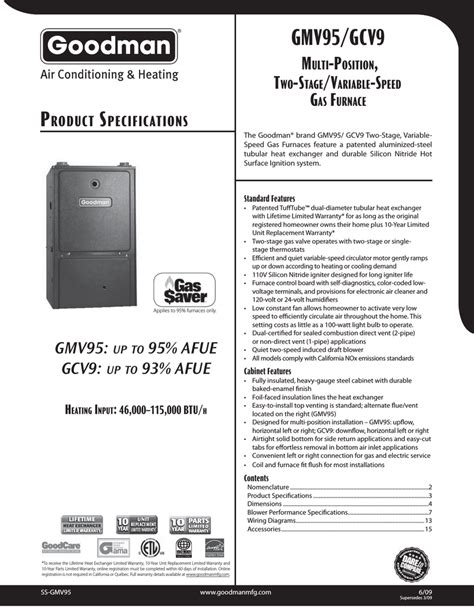 goodman furnace service manual PDF