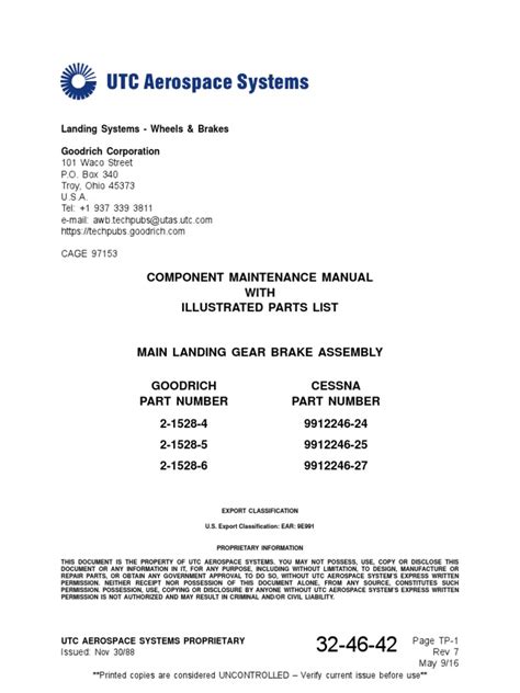 goodrich maintenance manual part number 42305 3 Reader