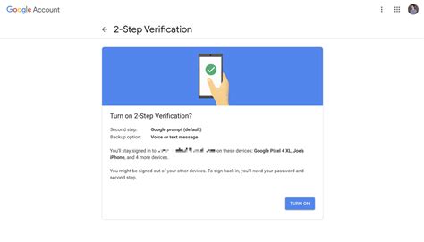 google 2 way authentication