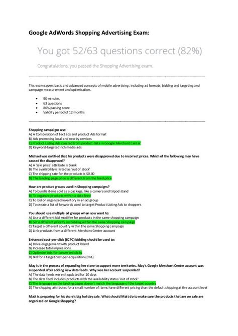 google adwords test answers 2014 Kindle Editon