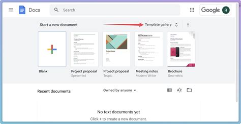 Google Doc Template Gallery