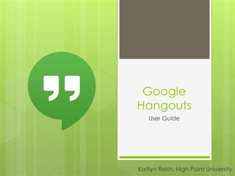 google hangouts user guide Reader