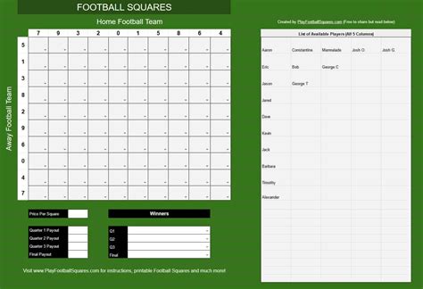Google Sheets Playsheet Template
