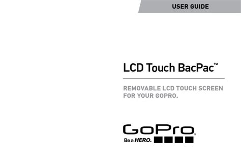 gopro lcd bacpac user manual PDF