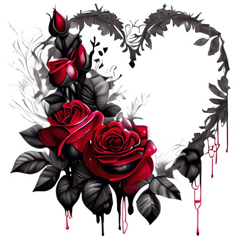 gothic red rose graphic