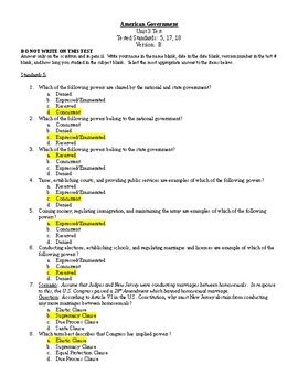government unit 3 test guide Doc