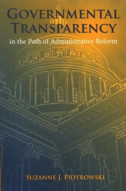 governmental transparency in the path of administrative reform Reader