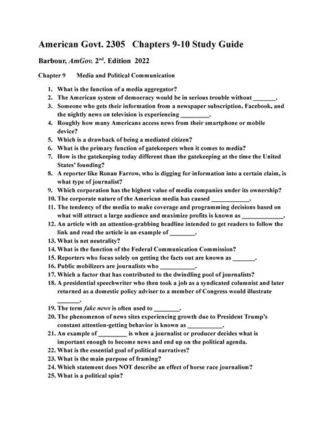 govt 2305 study guide Epub