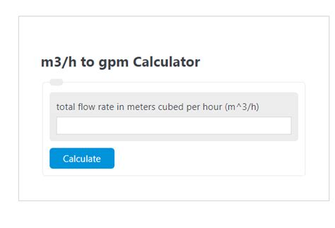 gpm a m3/h