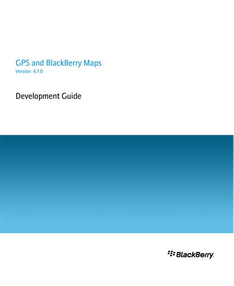 gps and blackberry maps development guide Kindle Editon