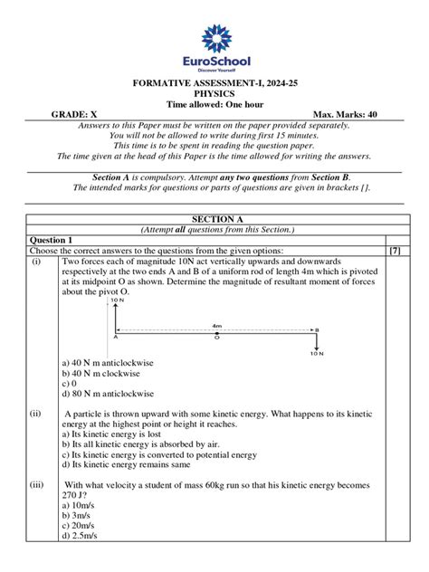 grade 10 physics paper march 2014 Doc