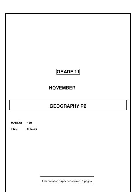 grade 11 caps geography exampler question papers Epub