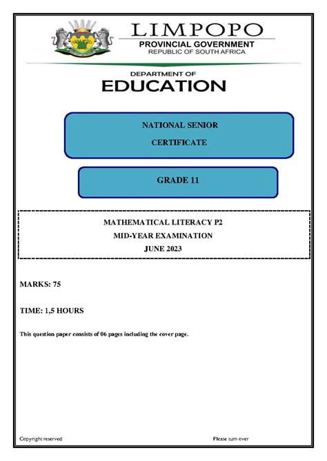 grade 11 exemplar papers 2011 Doc