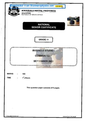 grade 12 caps business study march control paper Doc