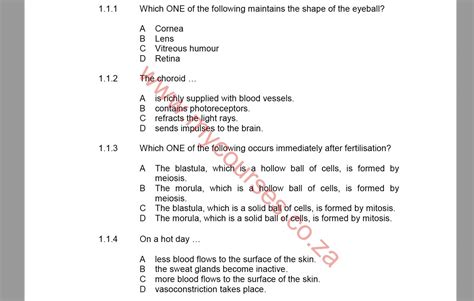 grade 12 common paper 1 of 2014 questions PDF