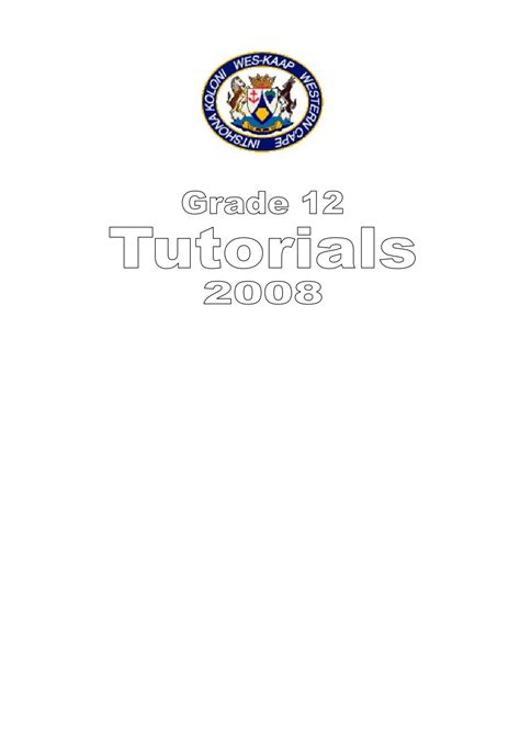 grade 12 educator tutorial guide maths excellence PDF