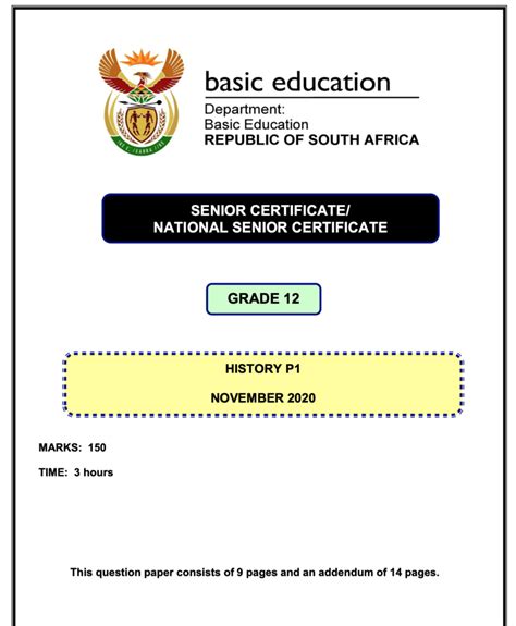 grade 12 history paper 1 PDF