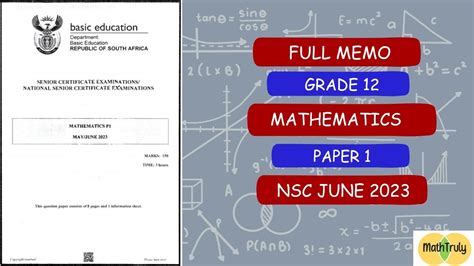 grade 12 mathematics paper 1 june 2014 Kindle Editon