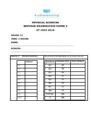 grade 12 midyear exam 2013 question papers Doc
