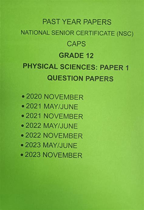 grade 12 physical science previous question papers Kindle Editon