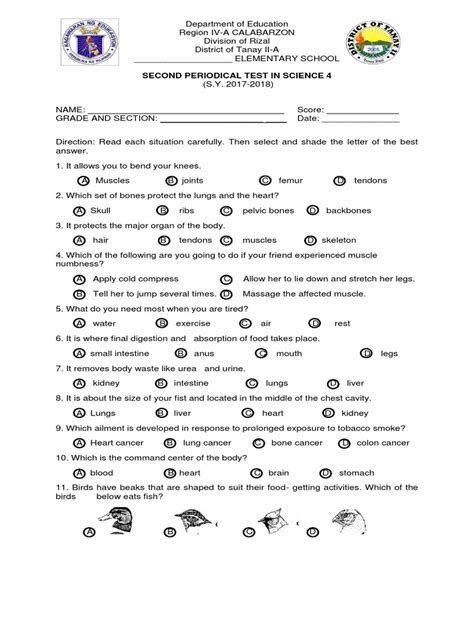 grade 2 science test papers Reader