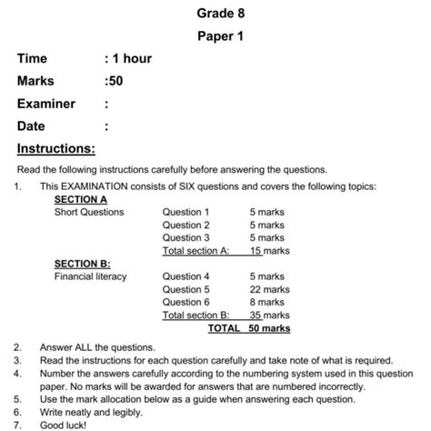 grade 8 ems caps question papers PDF