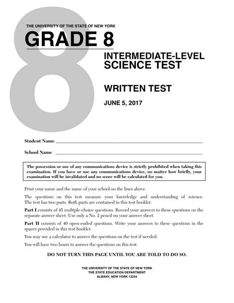 grade 8 science test june 11 answers Reader