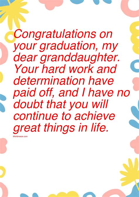 graduation note to granddaughter