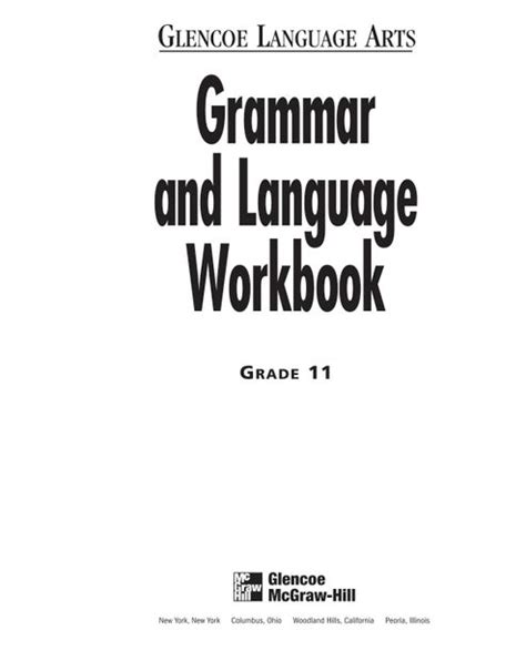 grammar and language workbook answer grade 11 pdf PDF