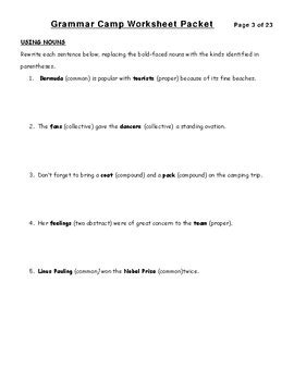 grammar camp packet and answers Epub
