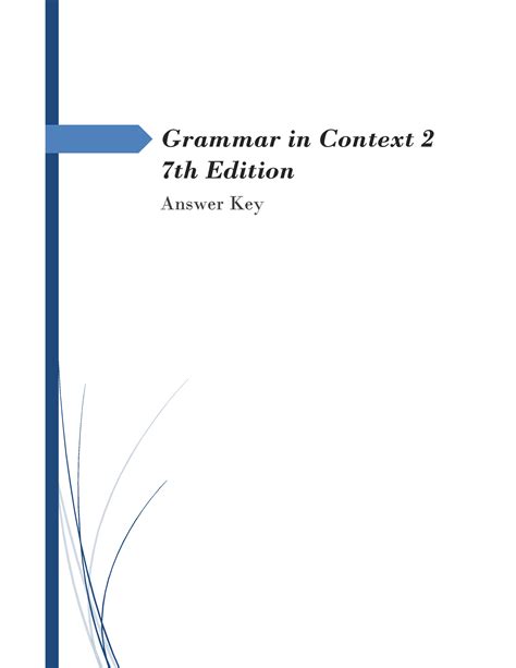 grammar in context 1 answer key Doc