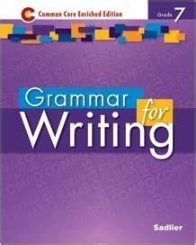 grammer for writing common core enriched edition grade 7 sadlier PDF