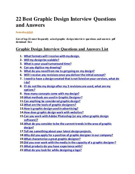 graphic design questions and answers Doc