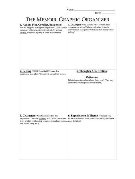 graphic organizers for writing memoirs Doc