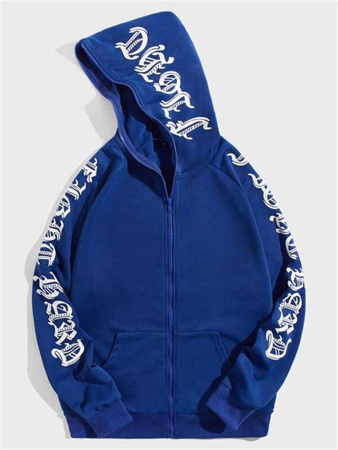 graphic zip up hoodie